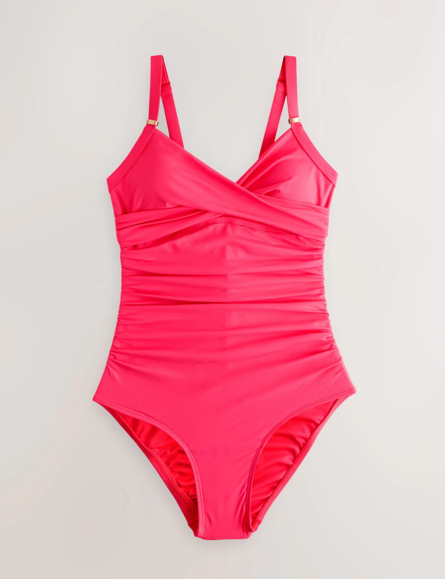 Watermelon Pink Shaping Tummy Control Swimsuit